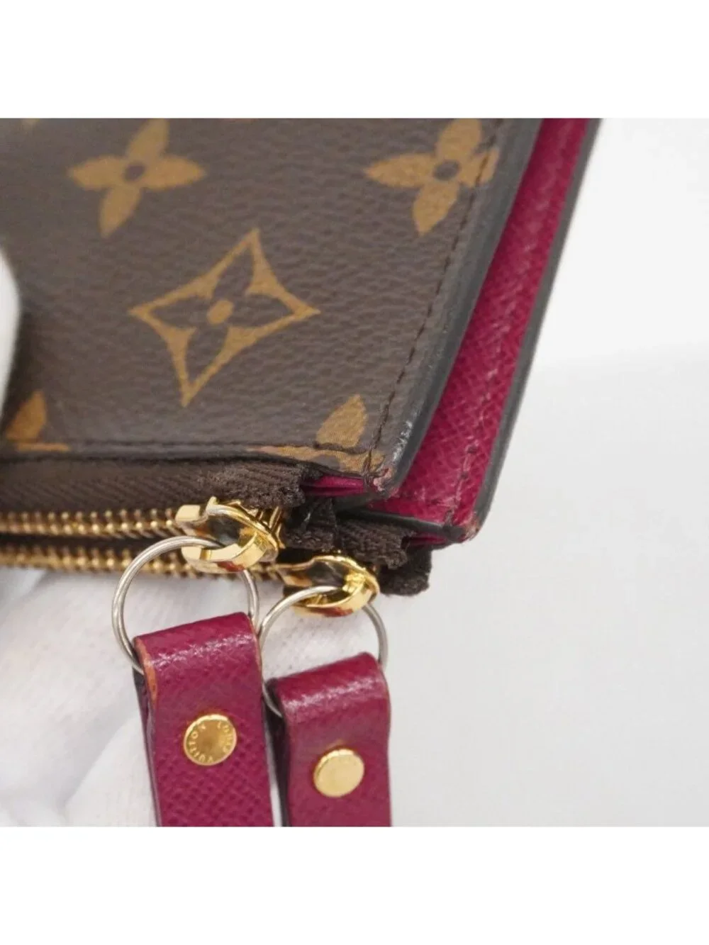 Louis Vuitton Wallet Monogram Portefeuille Adele Brown Fuchsia